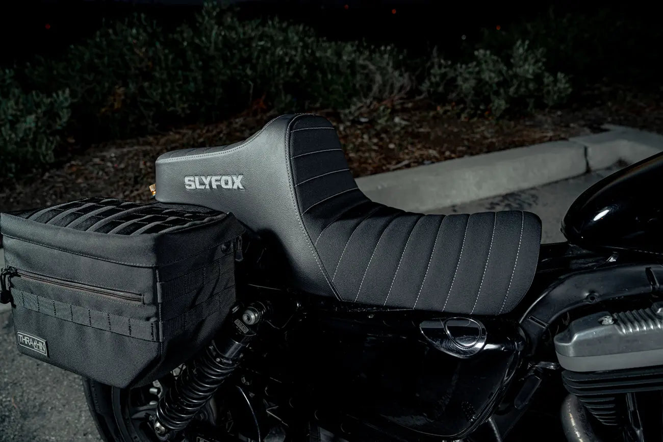 Slyfox High Noon Seat - Enhanced Comfort - For Harley Davidson