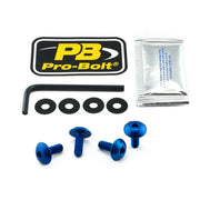 Pro Bolt Aluminium License Plate Bolt Kit - Blue