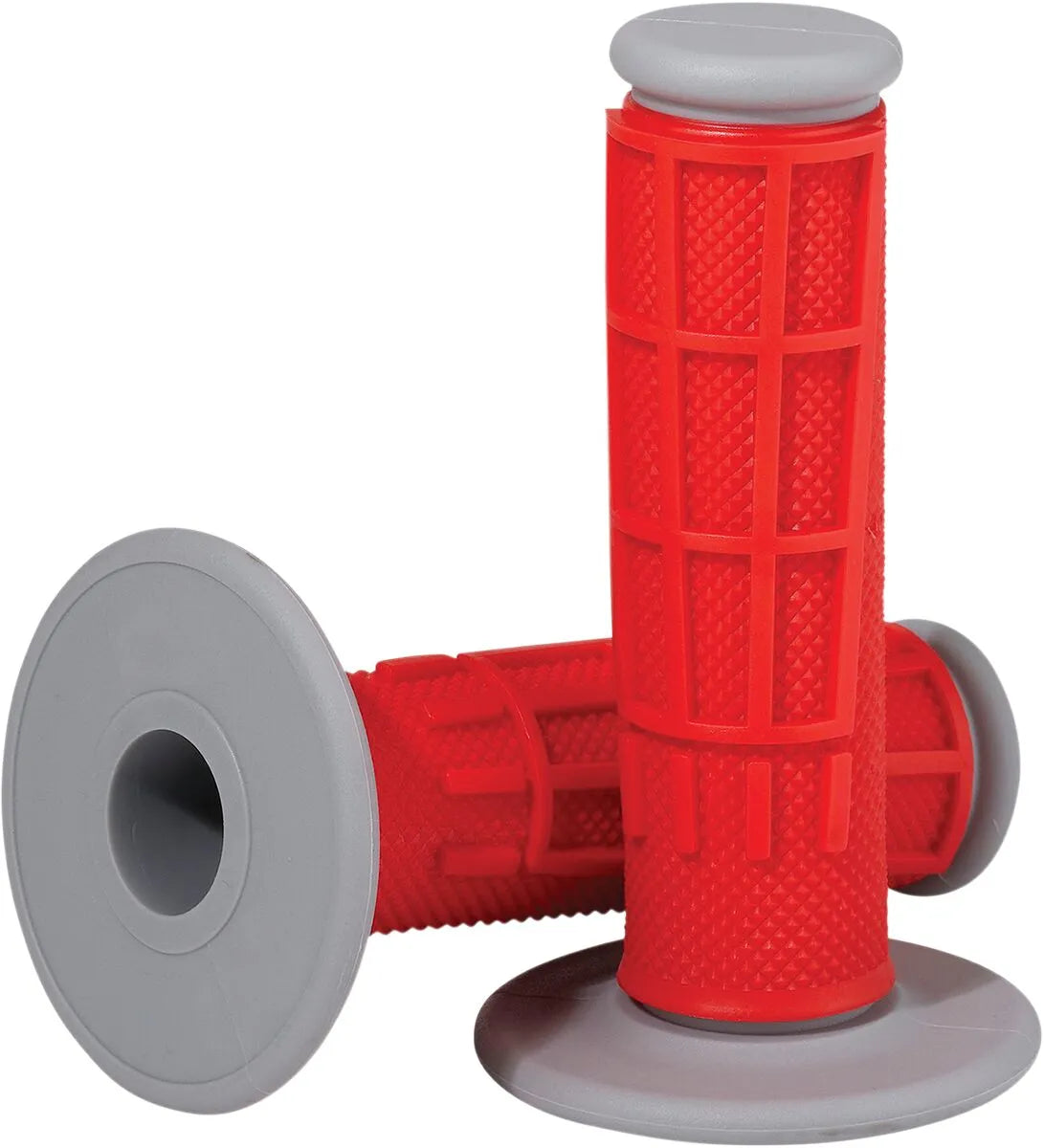 Moose Offroad Comp Diamond Half Waffle Grips Red