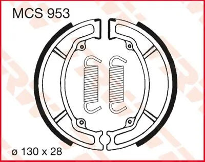Szczęki Hamulcowe Trw Mcs953 - Mieszanka Organiczna - Przód i Tył