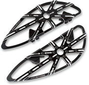 Arlen Ness 10 Gauge Floorboards - Black Anodized