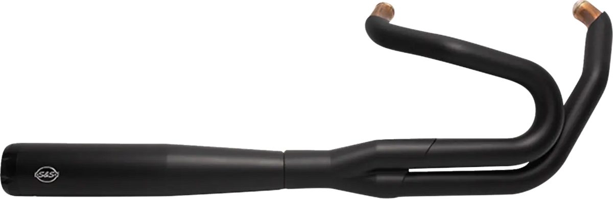 S&S Cycle Super Street 2-into-1 Exhaust Black for HD Softail