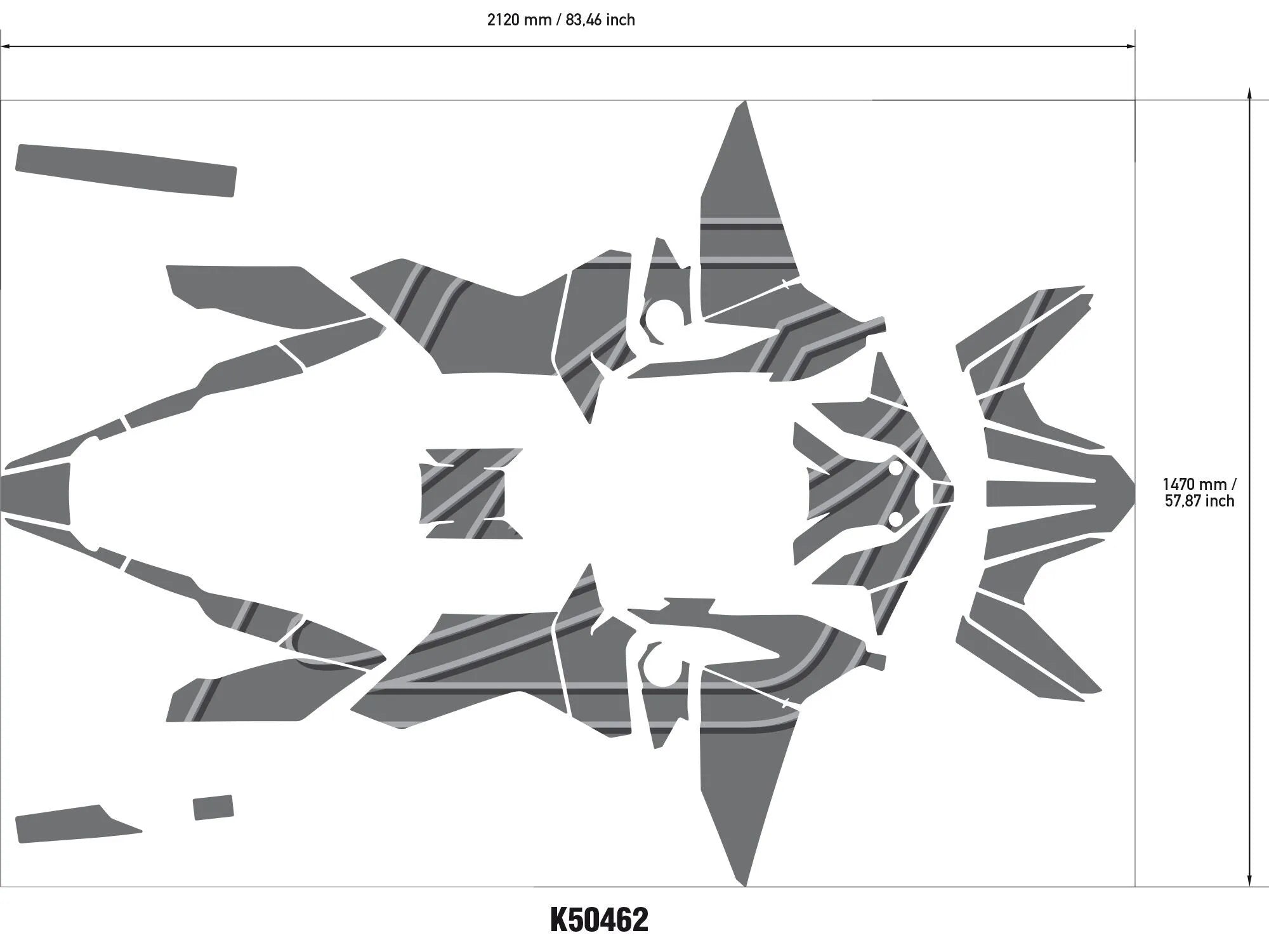 Uniracing Decal Kit For Honda Motorcycles - Black/red