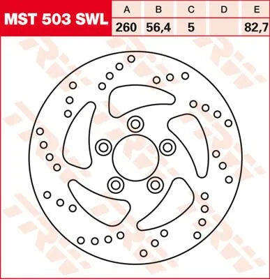 Trw Round Fixed Brake Rotor For Motorcycles - Rear