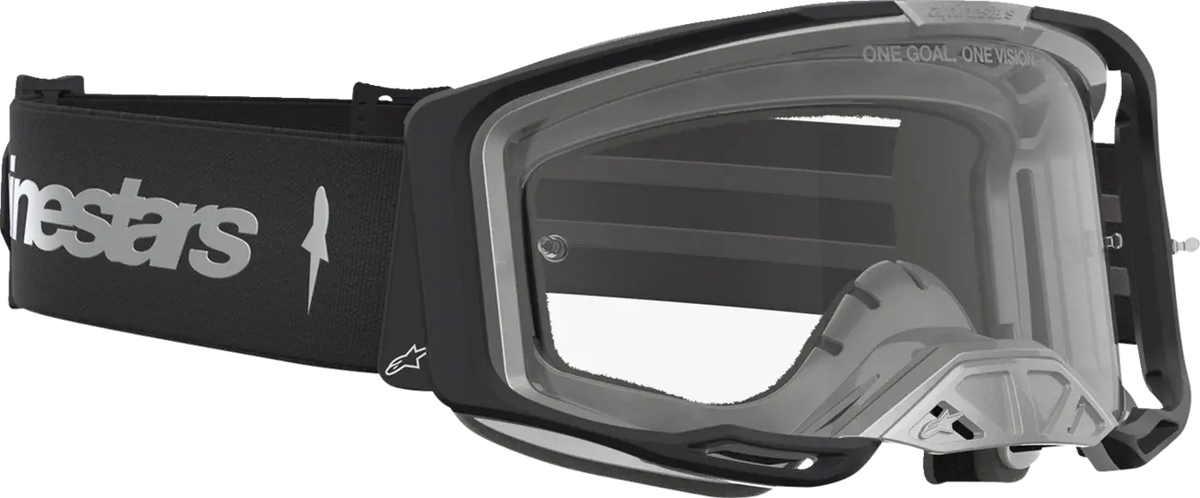 Alpinestars Vision 8 Goggles Amber Lens Black/Silver/Clear