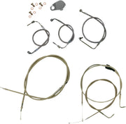 LA Choppers Standard Stainless Braided Cable/Brake Line Kit