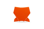 UFO MX Front Number Plate, Gloss Orange ABS