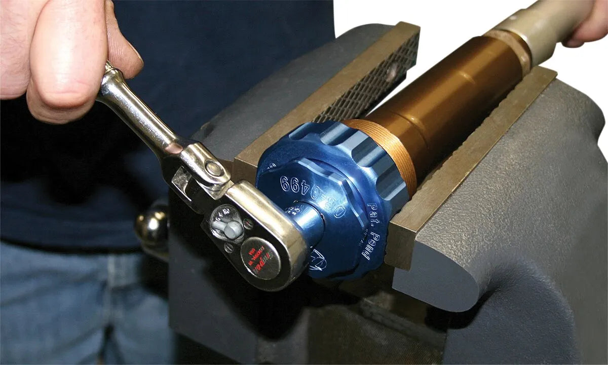 Motion Pro Fork Cap Tool Showa 50mm Blue Anodized 1/2" Drive