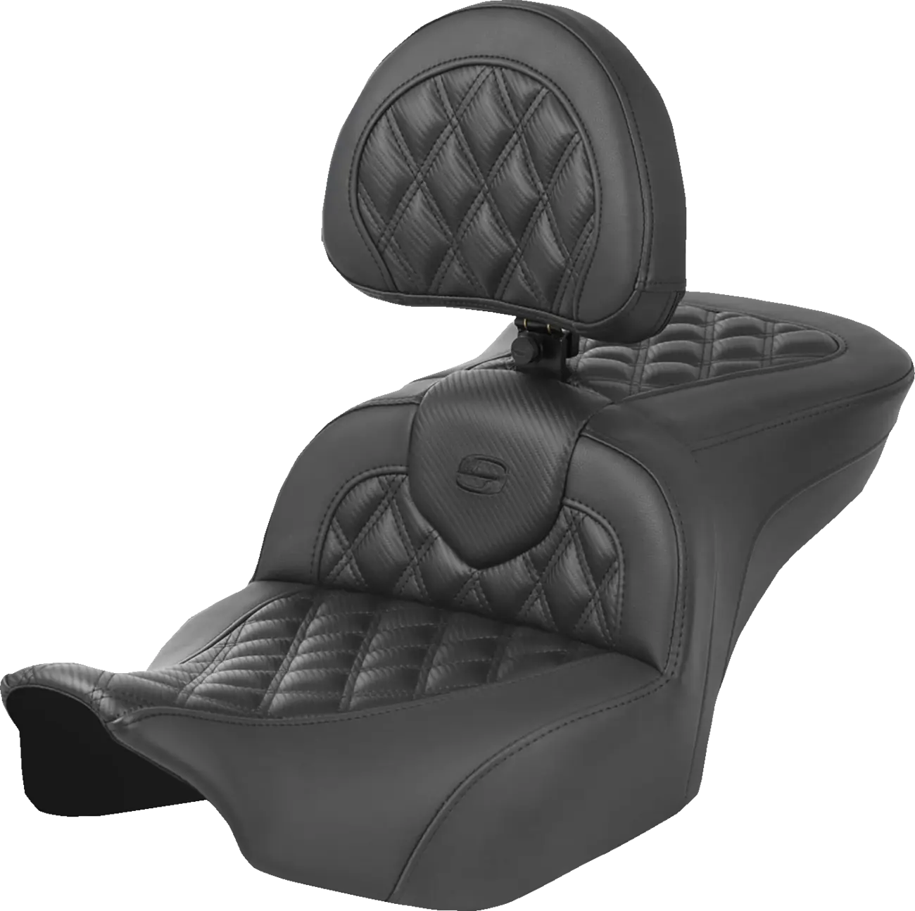 Saddlemen Roadsofa Heated Seat Lattice Stitch - For Harley Davidson