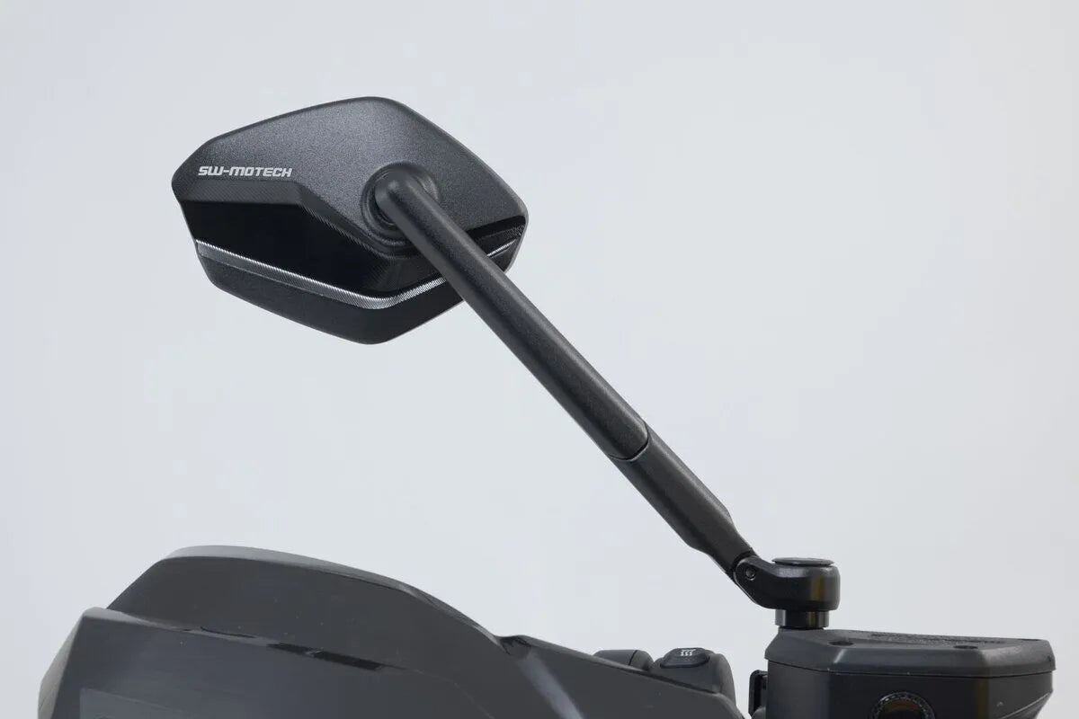 SW-Motech Sport Short Arm Mirror Set - Pair - Black - MIR.00.850.10201