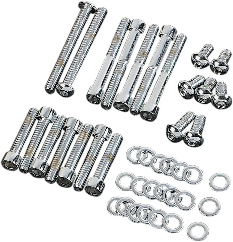 Gardner-Westcott Chrome Socket-Head Primary Cover Bolts for Dyna