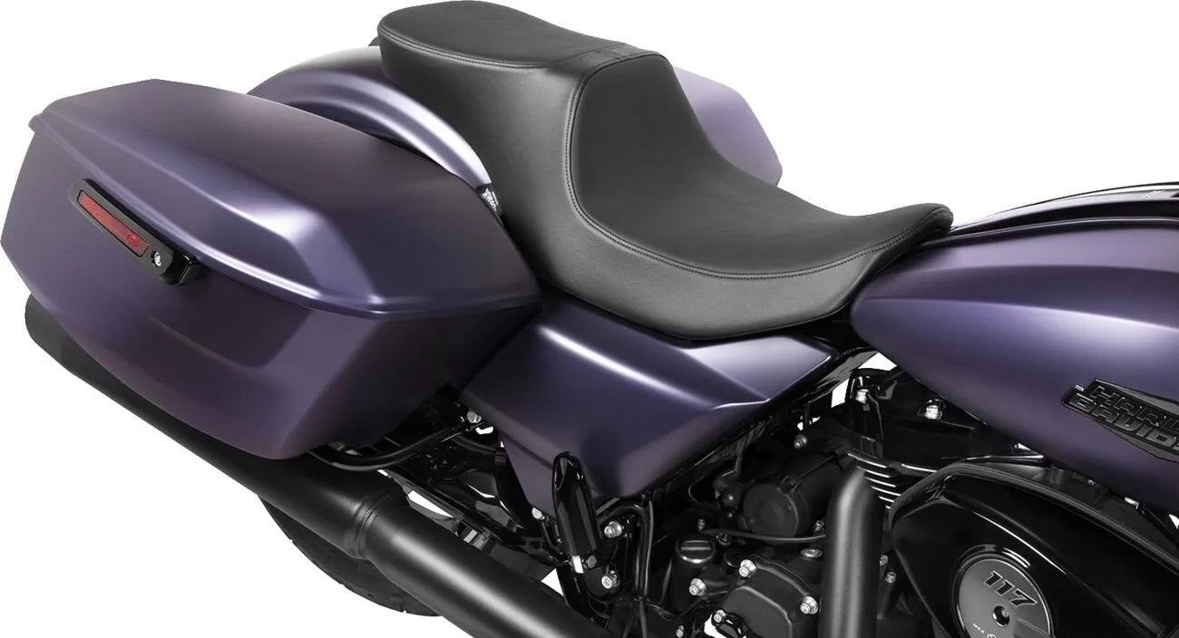 Drag Specialties Performance Predator 2-up Seat - For Harley Davidson