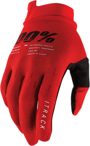 100% Itrack Gloves - Red