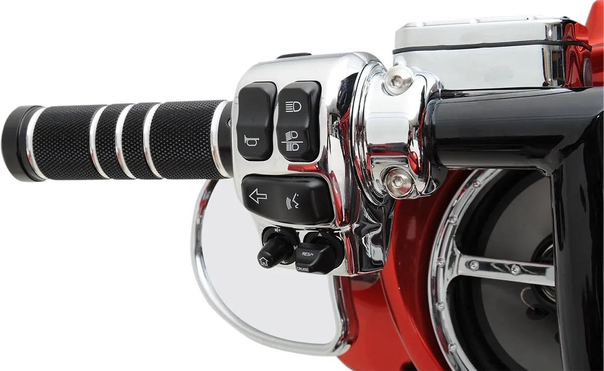 Drag Specialties Chrome Handlebar Switch Housing Kit