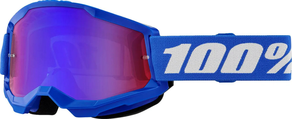 100% Strata 2 Goggle Blue Mirrored Red/Blue