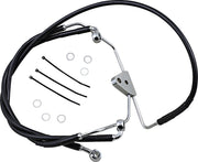 Drag Specialties Extended Black Vinyl Brake Line Kit