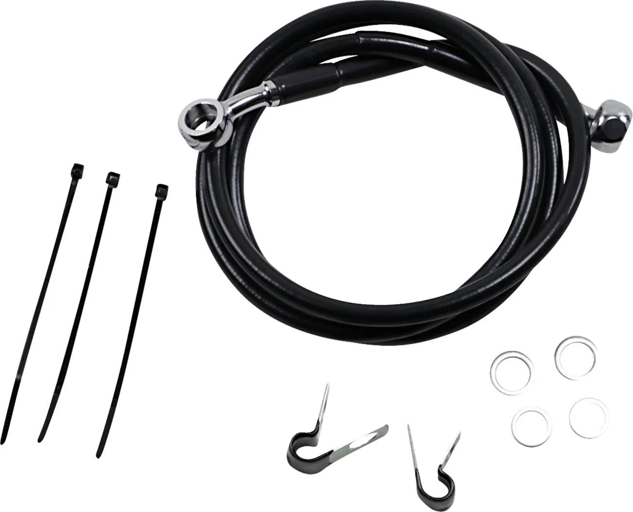 Drag Specialties Wydłużony Zestaw Przewodów Hamulcowych 47.25" Czarny Vinyl