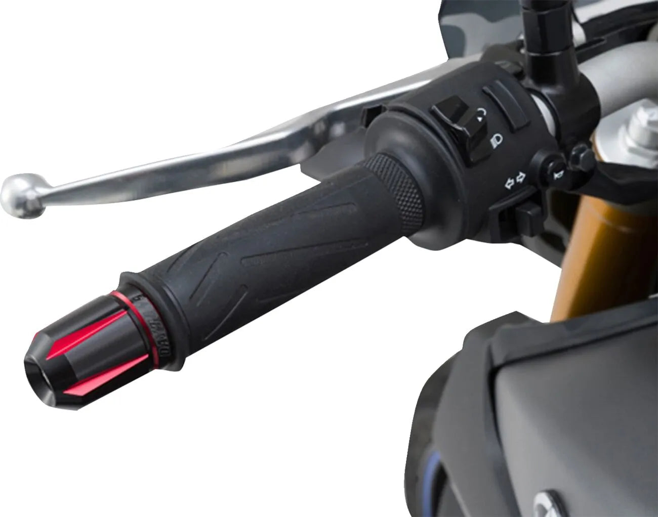 Daytona Scratch Handlebar End - Black/red Anodized
