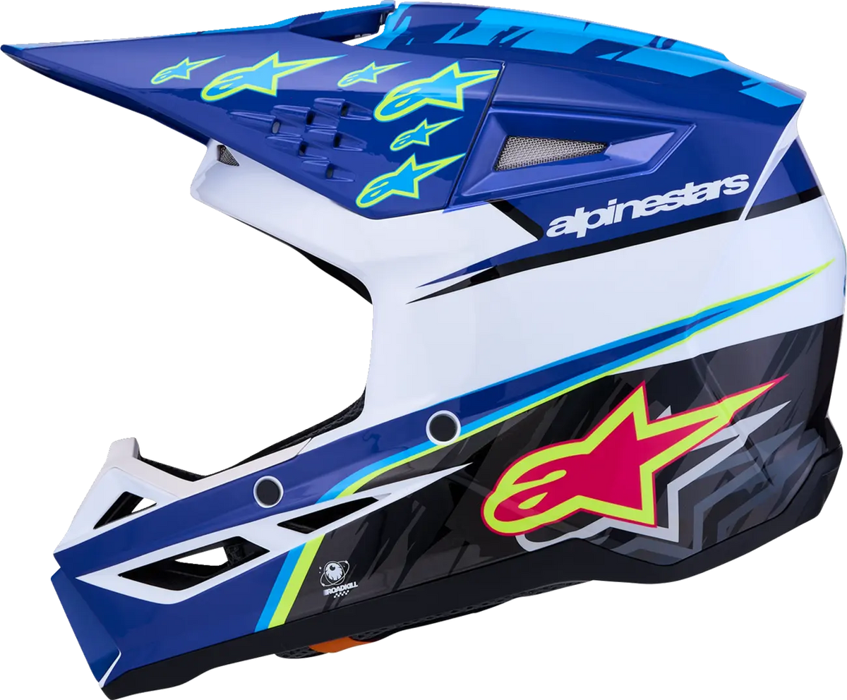 Alpinestars SM3 Falcon Youth Helmet Blue/Black/Pink Yellow
