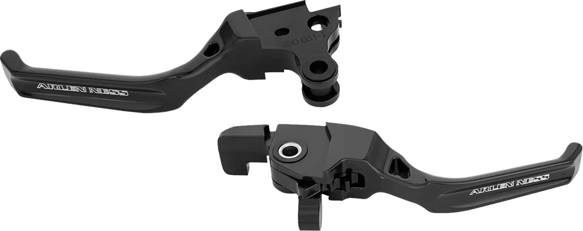 Arlen Ness Method Adjustable Short Lever Set - Cable - Black - 530-038