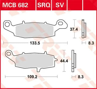 Trw Sv Series Spiekane Klocki Hamulcowe - Przód