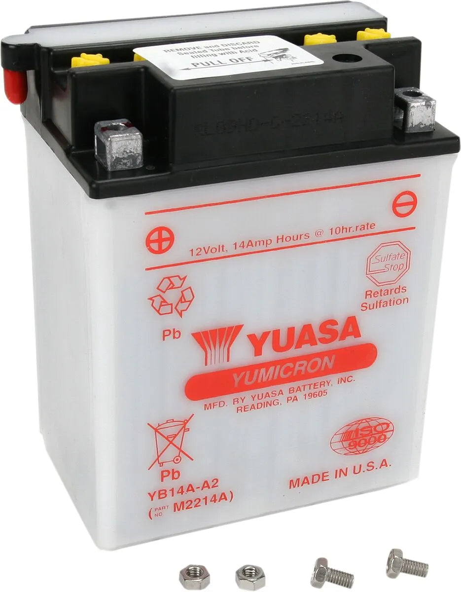 Yuasa Yumicron YB14A-A2 Dry Battery for Polaris Kawasaki Suzuki