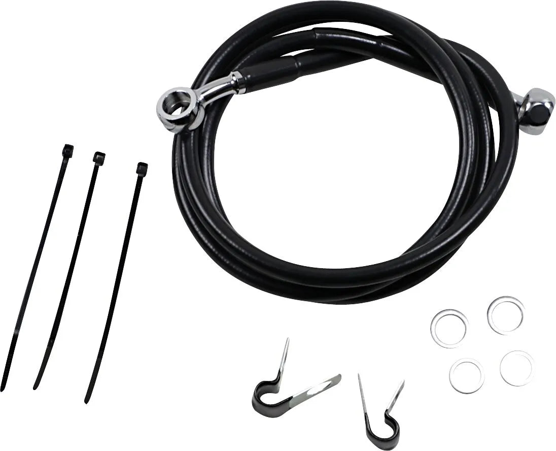 Drag Specialties Wydłużony Zestaw Przewodów Hamulcowych 47.25" Czarny Vinyl