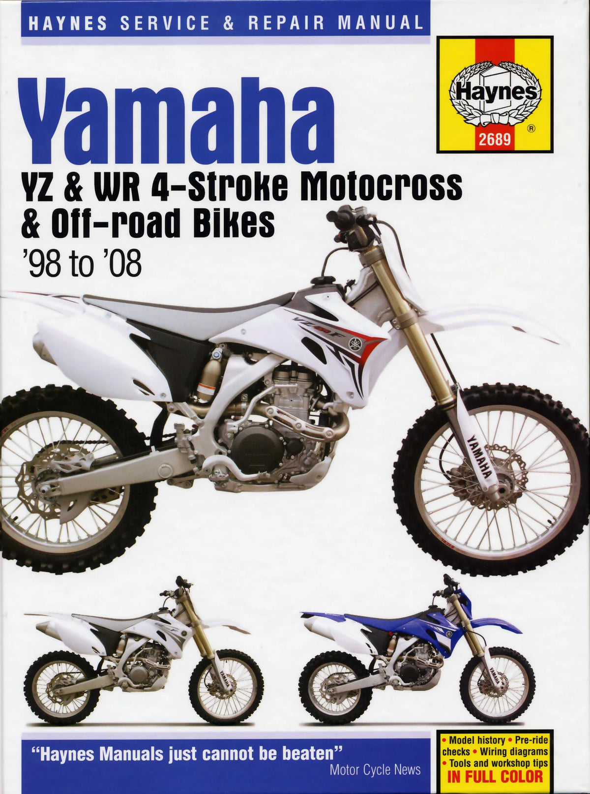 Haynes Service Manual 4-Stroke for Yamaha YZ WR Motorcycles