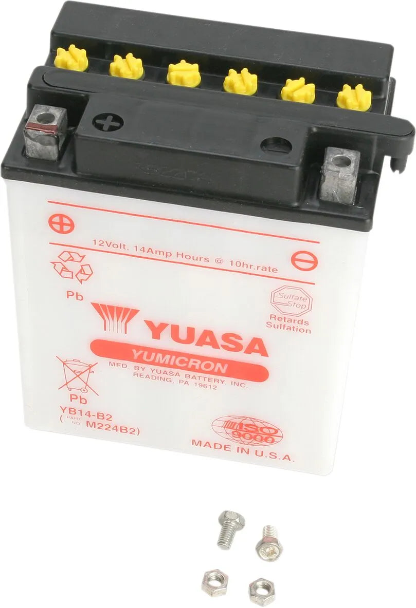 Yuasa Yumicron YB14-B2 Battery for Arctic CAT Honda Polaris