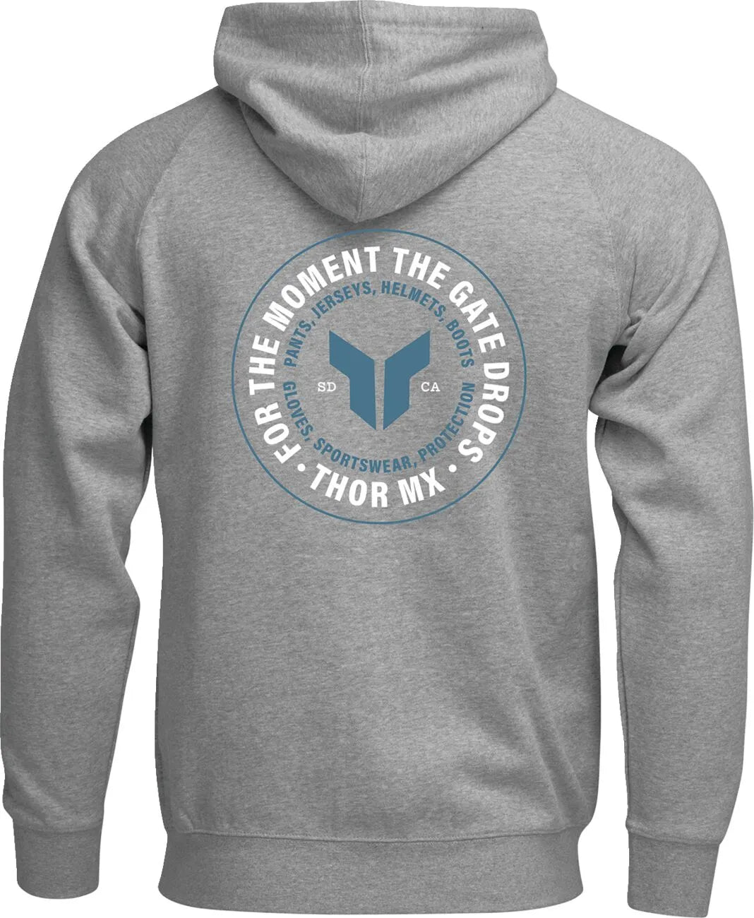 Thor Badge Zip-Up Hoodie Heather Gray