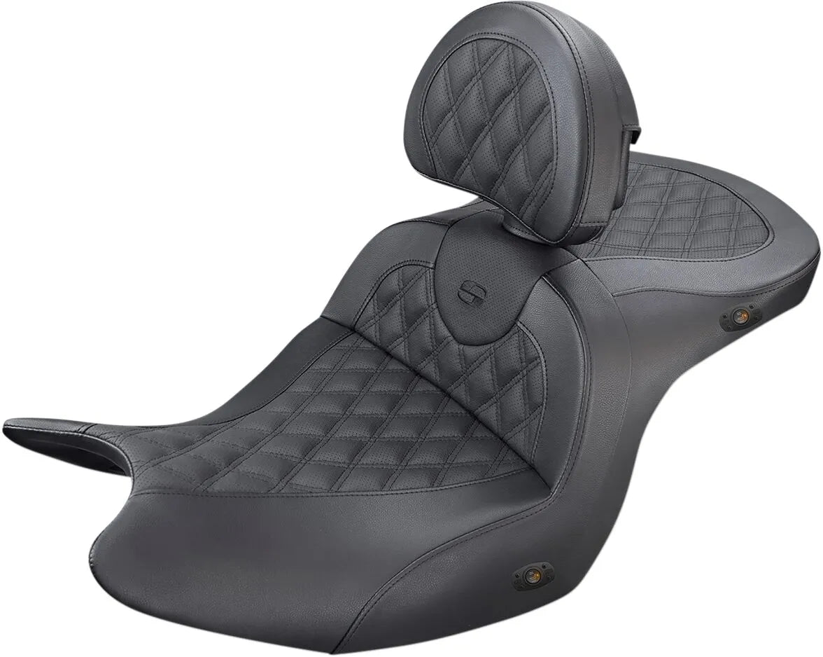 Saddlemen Roadsofa Heated Seat - Lattice Stitch - For HONDA
