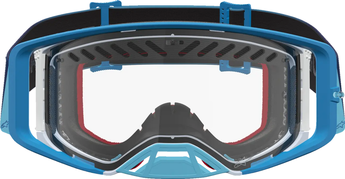 Alpinestars Supertech Dura Air Fluid Goggles Blue Fade/Sil/Clr