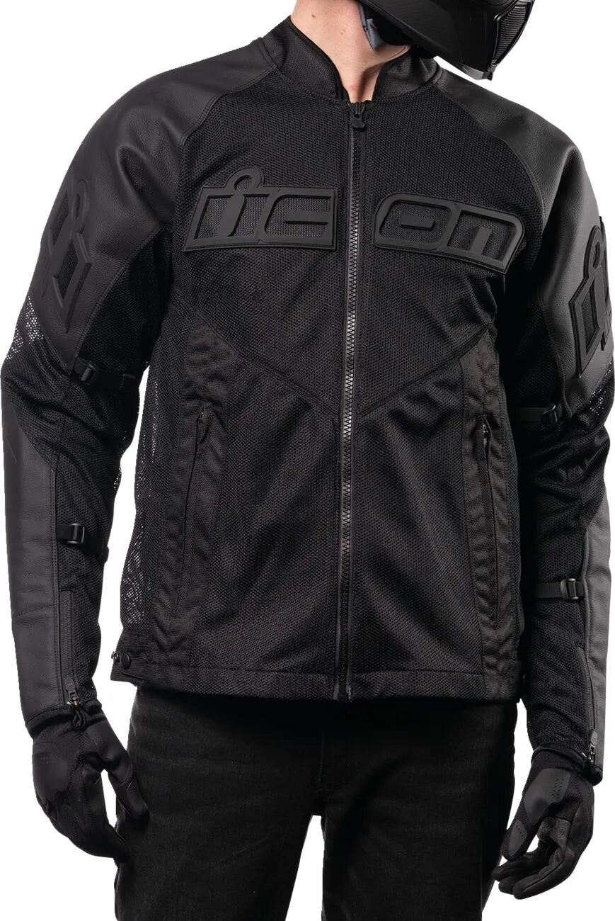Icon Mesh Af™ Leather Jacket - Black