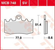 Trw Sv Series Sintered Brake Pads For Front Brake - Front