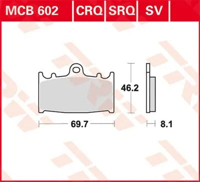 Trw Sv Series Spiekane Klocki Hamulcowe - Przód