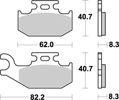 Moto-master Nitro Atv Brake Pads Sintered Metal - Front