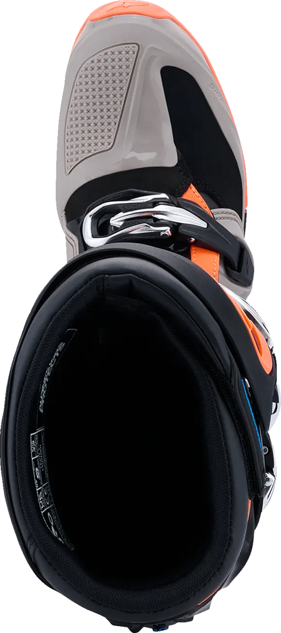Alpinestars Tech 7 Enduro Boots Black Warm Gray Orange Fluo
