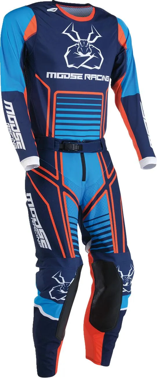 Moose Offroad Agroid Pants For Men - Black/Blue/Orange/White