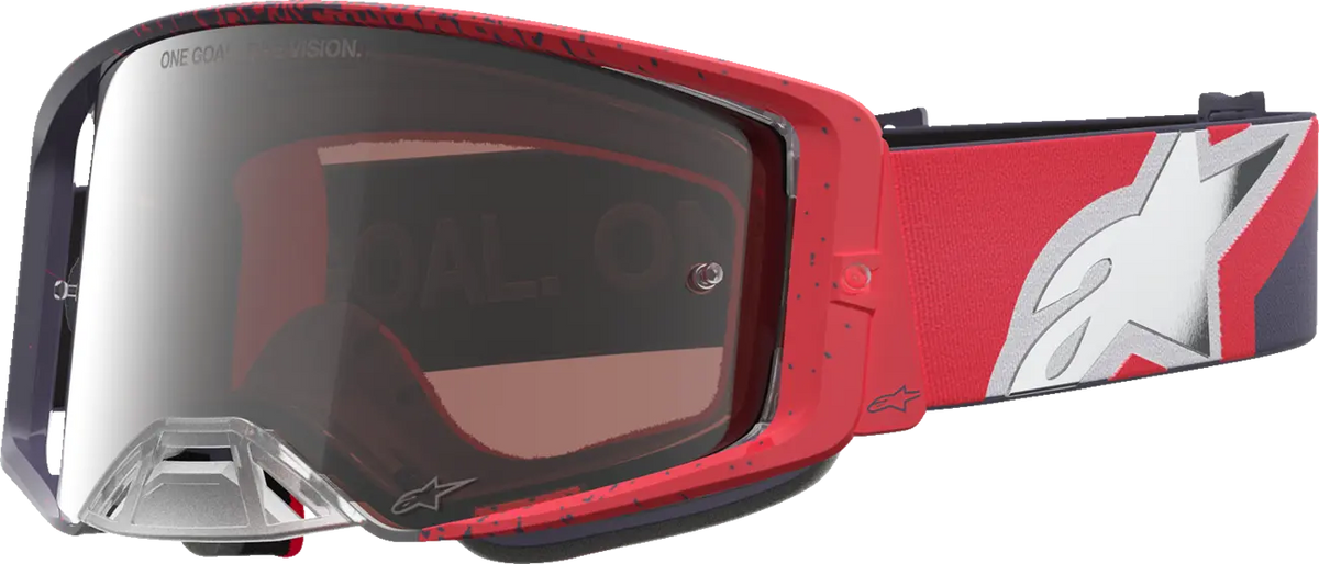 Alpinestars Supertech Hiten Goggles Black Red Mirror Silver