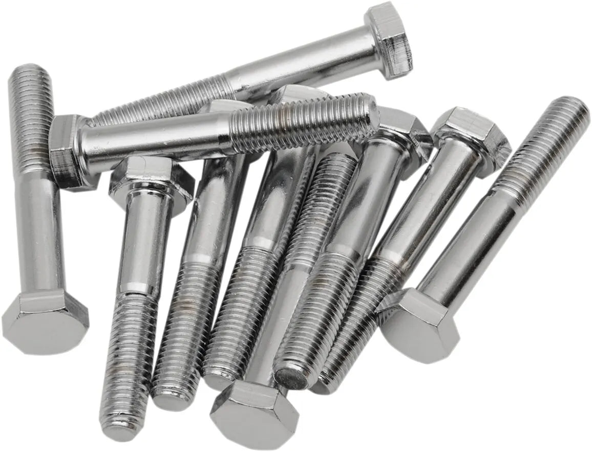 Drag Specialties Chrome 5/16-24 x 2 Hex Head Bolts