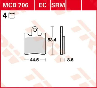 Trw All Round Spiekane Metalowe Klocki Hamulcowe Zestaw 2 - Przód