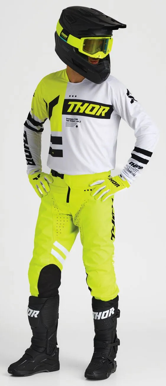 Thor Launchmode Dozer Jersey - Black/White/Acid/Fluorescent Yellow