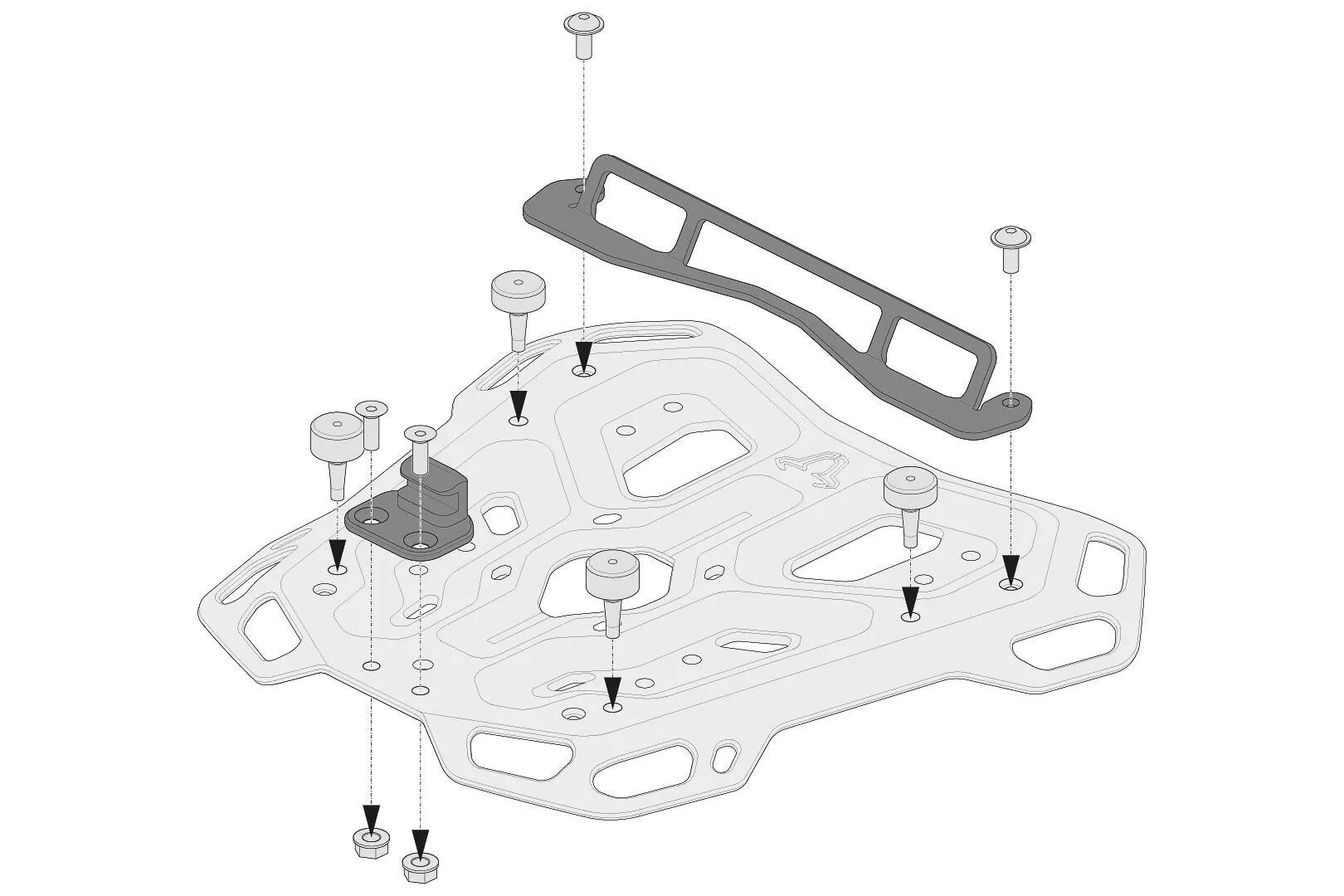 Sw-motech Adapter Kit For Shad Top Case On Adventure Racks