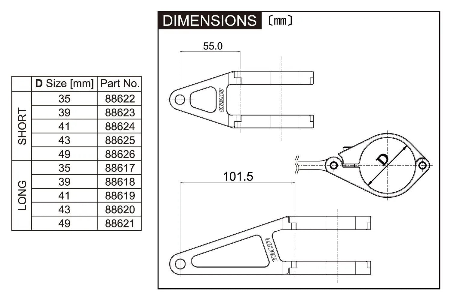 Daytona Headlight Mounting Bracket - Cnc Aluminum