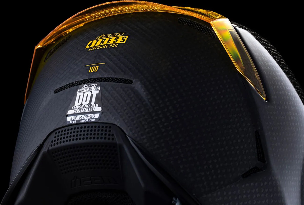 Icon Airframe Pro Carbon 4Tress Helmet Yellow