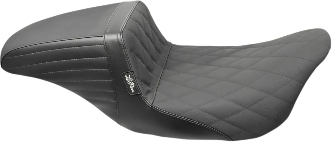 Le Pera Kickflip Seat - Black Vinyl - For Harley Davidson