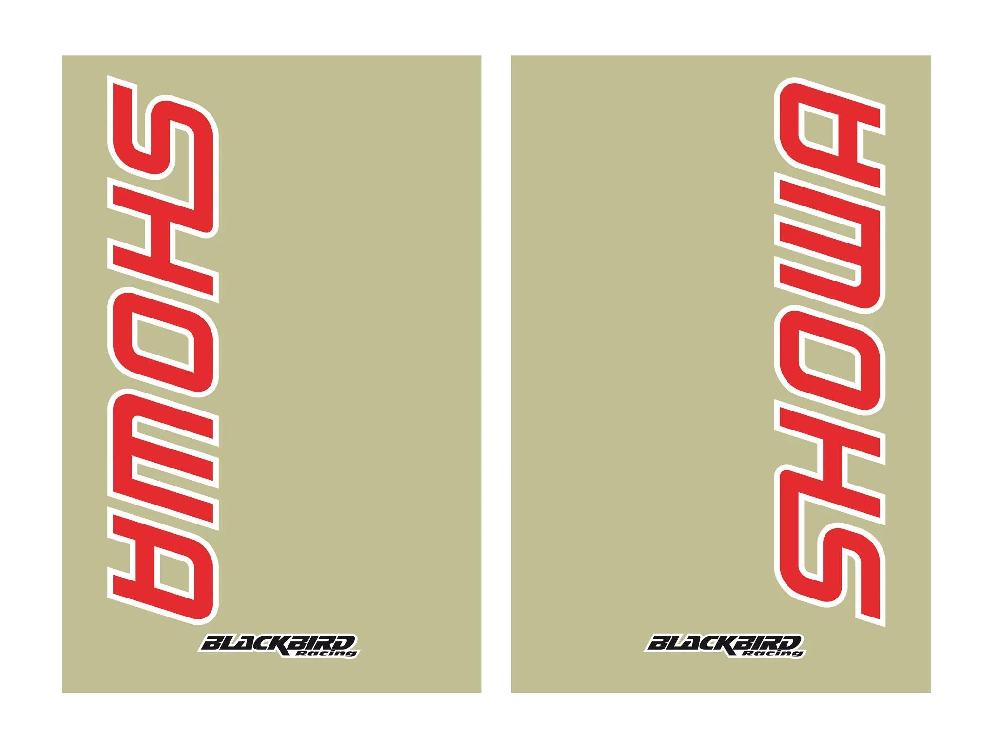 Blackbird Racing Fork Stickers - Red Vinyl Fork Guard Decals