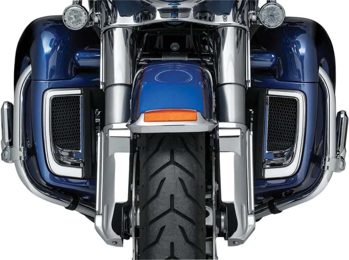 Kuryakyn Tracer LED Fairing Lower Grill Inserts - Clear Lens - KUR5063
