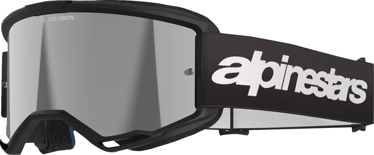 Alpinestars Vision 3 Wordmark Goggle Black Mirror-Silver