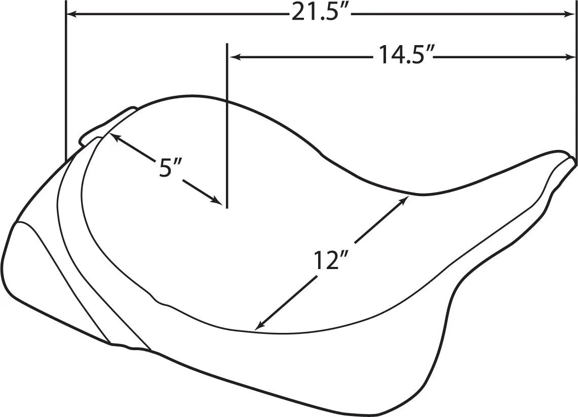 Drag Specialties Backrest Compatible Solo Seat - For Harley Davidson